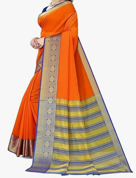 Gadwal Saree Orange